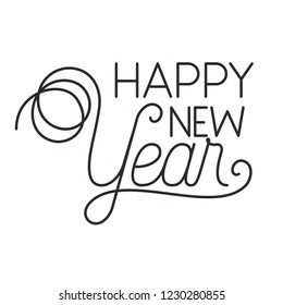 happy new year isolated icon