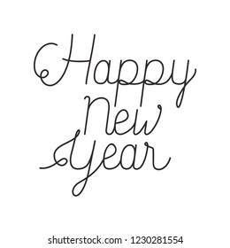 happy new year isolated icon
