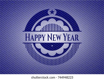 Happy New Year with jean texture