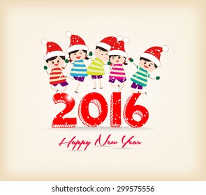 happy New Year with kids funny