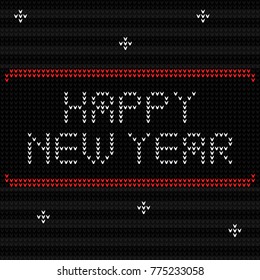 Happy New Year. Knitted pattern