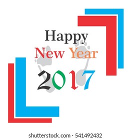 happy new year letter vector logo