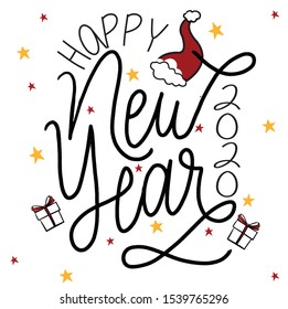 Happy New Year Lettering 2020