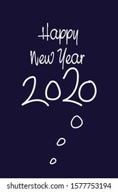 Happy New Year Lettering with burst rays. Holiday Vector Illustration. Lettering Composition And Light Rays Or Sunburst  