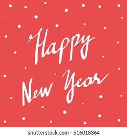 Happy New Year lettering card