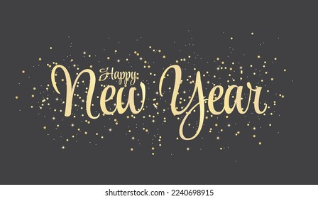 Happy new year lettering celebrate