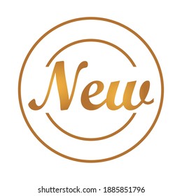 happy new year lettering in circular frame vector illustration design