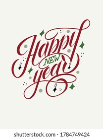 Diseño de composición de letras del año nuevo feliz