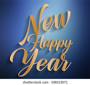 Happy new year lettering design