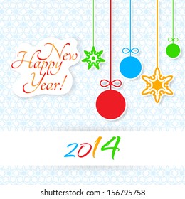 Happy New Year lettering Greeting Card
