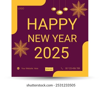 Happy New Year. Lettering text for Happy New Year.