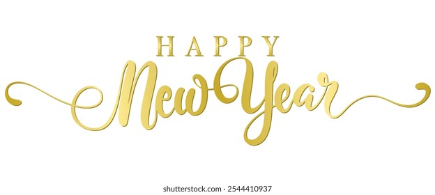 Happy New Year. Lettering text vector eps