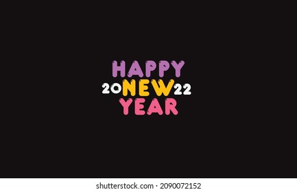 Happy new year letters banner, vector art, and illustration. can use for, landing page, template, UI, web, mobile app, poster, banner, flyer, background 
