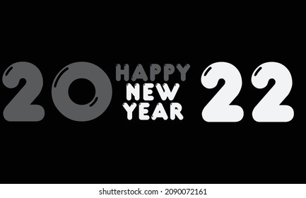 Happy new year letters banner, vector art, and illustration. can use for, landing page, template, UI, web, mobile app, poster, banner, flyer, background. EPS 10