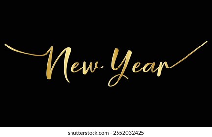 Happy new year letters, vector art and illustration. 