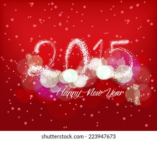 Happy new year with light background