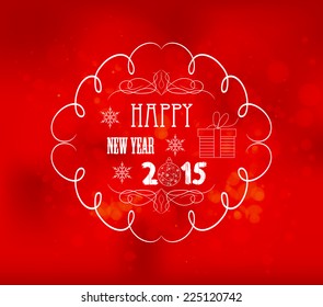 happy new year light vector background