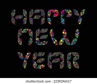 happy new year logo creative design 
vector template