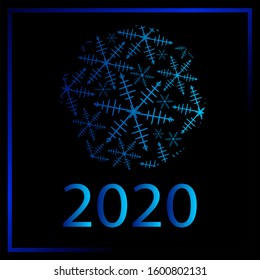 The happy new year logo dark background design wallpaper
