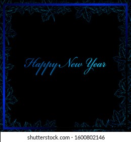 The happy new year logo dark background design wallpaper