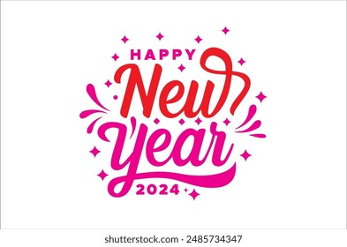 Happy New Year Logo design template vector