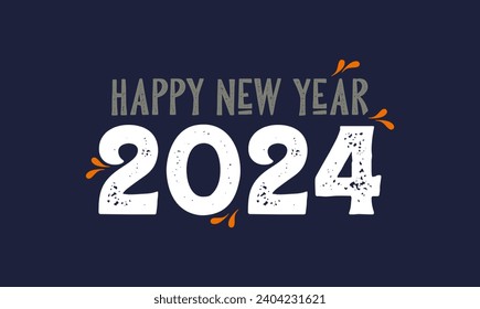 happy new year logo tamplete. happy new year 2024 design illustration