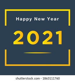 Happy New Year logo text design,2021 number design template