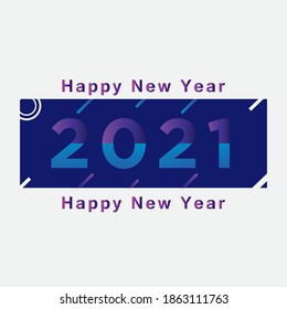 Happy New Year logo text design,2021 number design template