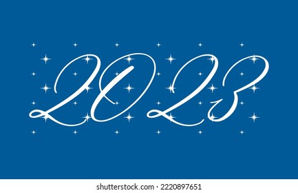  Diseño de texto del logo de Año Nuevo Feliz. 20 23 plantilla de diseño de números. Colección de símbolos de Año Nuevo Feliz 2023.