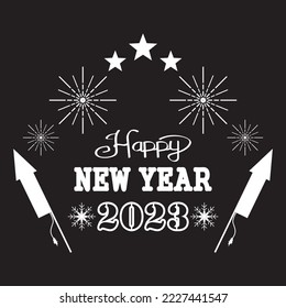 Happy New Year Logo Vector Illustration