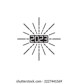 Schöne Silvester-Logo-Vektorgrafik