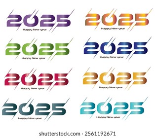 Happy New year logo vector 2025