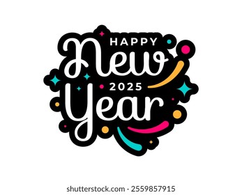 Happy New Year Logo Vektor 