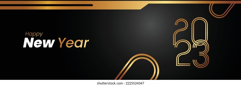 Happy new year luxury abstract cover with minimal concept. New year banner