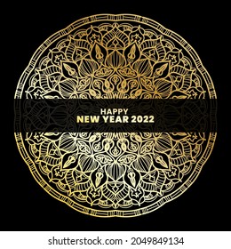 Happy New Year With Luxury Mandala EPS 10