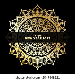 Happy New Year With Luxury Mandala EPS 10