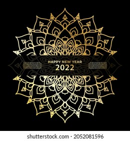 Happy New Year With Luxury Mandala EPS 10