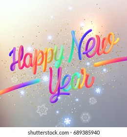 Grabación caligráfica mágica de Año Nuevo Feliz | Diseño de vacaciones