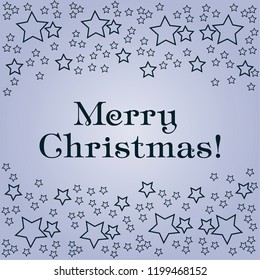 Happy New Year! Merry Christmas! Congratulatory illustration with New Year elements. The solemn postcard.