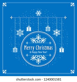 
Happy New Year and Merry Christmas. For greeting card, flyers, invitations, posters, brochure, banners, calendar. Vector
