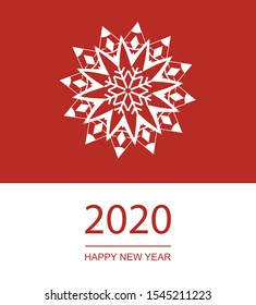 Happy New Year and Merry Christmas! 2020 greeting poster