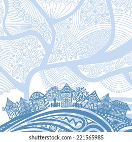 Happy new year merry christmas card vector illustration