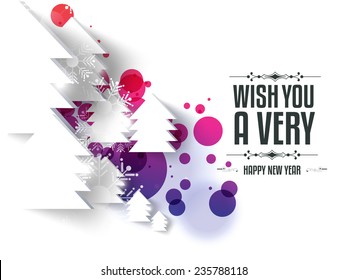 Happy new year and merry Christmas illustration or greeting card, can be use for print and publishing. eps 10
