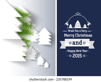Happy new year and merry Christmas illustration or greeting card, can be use for print and publishing. eps 10