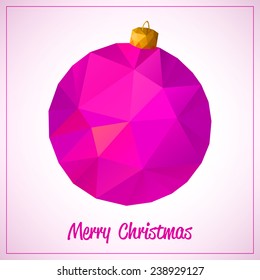 Happy New Year and Merry Christmas red vector background with fir - tree from snowflakes