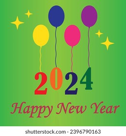 Happy New Year and Merry Christmas, simple design illustration
