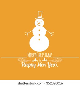 Happy New Year and Merry Christmas. Holiday card