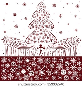 Happy New Year and Merry Christmas. Holiday card