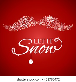 Happy New Year and Merry Christmas e-card. Vector illustration.