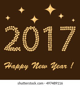 Happy New Year, Merry Christmas, Christmas, holiday. Flat design, vector illustration, vector.
